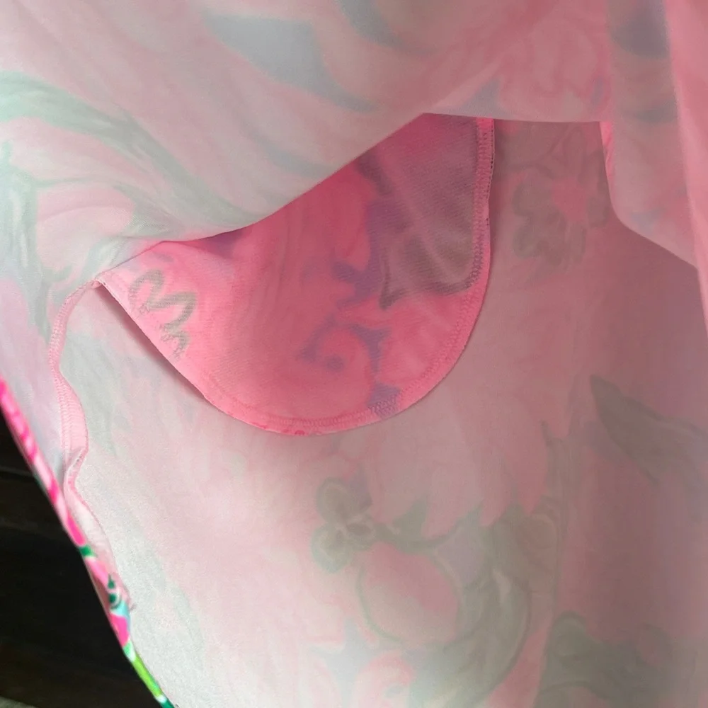 Lilly Pulitzer Pink Floral Kids Skirt Set - Picture 3 of 10